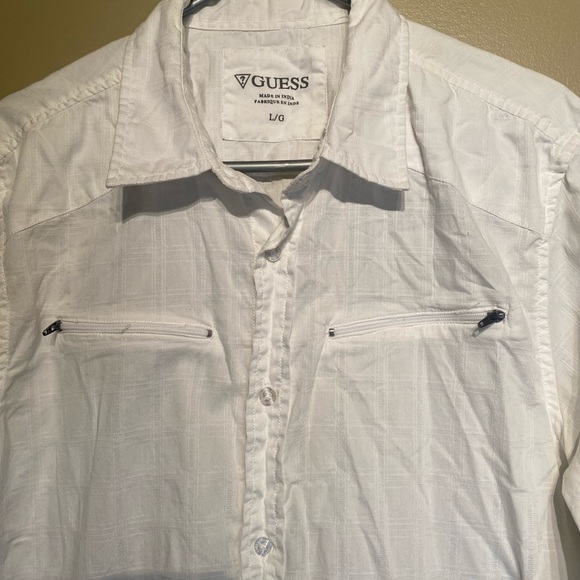 Guess Long Sleeved White Dress Shirt - Picture 5 of 11